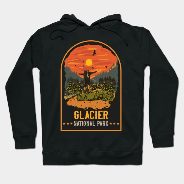 Hiking Glacier National Park Hoodie by HomeCoquette